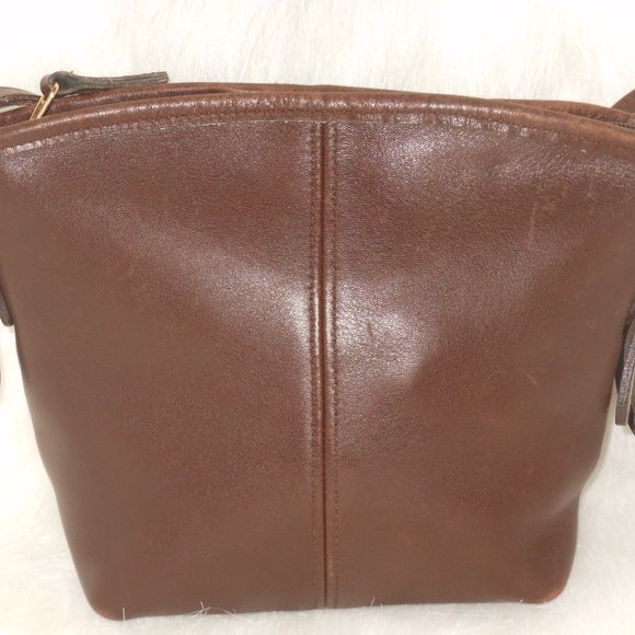 COACH VINTAGE BROWN LEATHER SHOULDER BAG - Picture 4 of 8